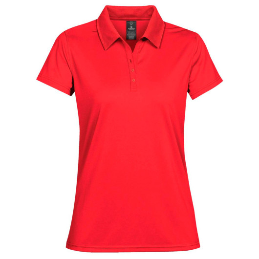 Womens Eclipse Pique Polos Red